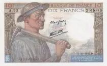 France 10 Francs - Mineur - 15-10-1942 - Série A.12 - F.08.14