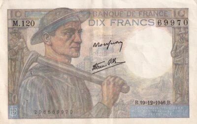 France 10 Francs - Mineur - 19-12-1946 - S�rie M.120
