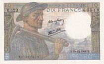 France 10 Francs - Mineur - 19-12-1946 - Série V.123 - F.08.16