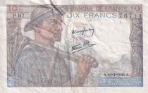 France 10 Francs - Mineur - 1945 - Serial P.97 - VF - P.99