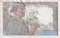 France 10 Francs - Mineur - 1945 - Série P.97 - TTB - F.08.13