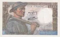 France 10 Francs - Mineur - 22-06-1944 - S&eacute;rie D.86