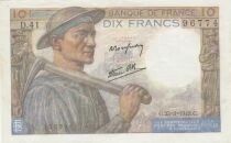 France 10 Francs - Mineur - 25-03-1943 - S&eacute;rie D.41