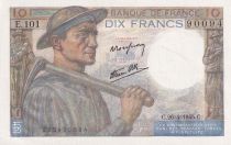 France 10 Francs - Mineur - 26-04-1945 - Série E.101 - F.08.14
