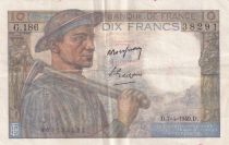 France 10 Francs - Minor - 07-04-1949 - Serial G.186 -  P.99