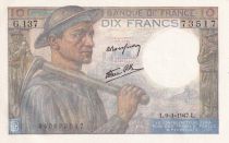 France 10 Francs - Minor - 09-01-1947 - Serial G.137 - P.99