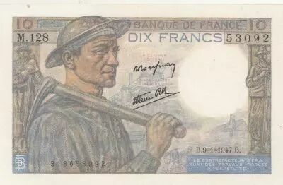 France 10 Francs - Minor - 09-01-1947 - Serial M.128