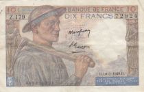 France 10 Francs - Minor - 10-03-1942 - Serial Z.179
