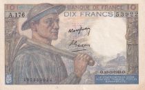 France 10 Francs - Minor - 10-03-1949 - Serial A.176 - P.99