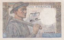 France 10 Francs - Minor - 19-04-1945 - Serial T.98 - P.99