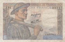 France 10 Francs - Minor - 22-06-1944 - Serial J.94