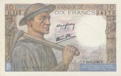 France 10 Francs - Minor - 26-09-1946 - Series G.112