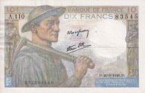 France 10 Francs - Minor - 26-11-1946 - Serial  A.110 - P.99