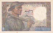 France 10 Francs - Minor - 30-10-1947 - Serial B.140 -  P.99