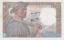 France 10 Francs - Minor -09-09-1943 - Serial P.58 - P.99