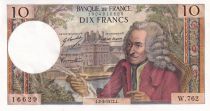 France 10 Francs - Voltaire - 02-03-1972 - Serial W.762 - P.147