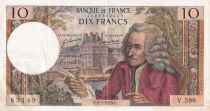France 10 Francs - Voltaire - 02-07-1970 - Serial V.596 - P.147