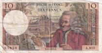 France 10 Francs - Voltaire - 04.01.1973 - Serial A.851
