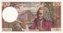 France 10 Francs - Voltaire - 05-01-1967 - Serial J.282 - P.142