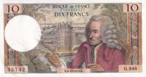 France 10 Francs - Voltaire - 06-12-1973 - Serial O.948 - P.147
