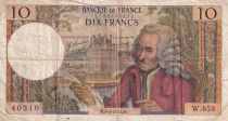 France 10 Francs - Voltaire - 08-01-1971 - Serial W.653 - P.147