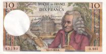 France 10 Francs - Voltaire - 08-11-1973 - Serial U.931 - P.147