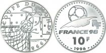 France 10 Francs - World Cup of Football - 1998 - Silver -  with certificat
