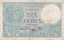 France 10 Francs  Minerva - 09-01-1941 - Serial X.83532