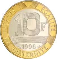 France 10 Francs BE 1996 Génie
