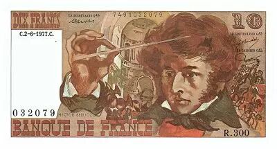 France 10 Francs Berlioz - 02.06.1977 - Serial R.300 - Fay.63.22