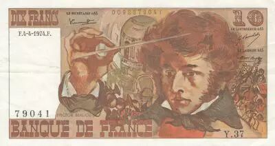 France 10 Francs Berlioz - 04-04-1974 - Serial Y.37 - VF