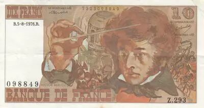 France 10 Francs Berlioz - 05-08-1976 Serial Z.293