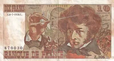 France 10 Francs Berlioz - 06-07-1978 Serial Z.306 - F