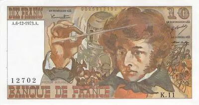 France 10 Francs Berlioz - 06-12-1973 Serial K.11 - XF+
