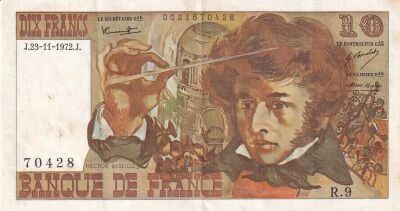 France 10 Francs Berlioz - 1977 - S�rie R.9