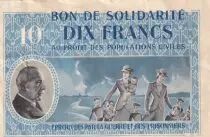France 10 Francs Bon de Solidarit&eacute; - 1941-1942 serial 1.091.011 - WWII