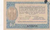 France 10 Francs Bon de Solidarit&eacute; - WWII - 1941-1942 - 0728039