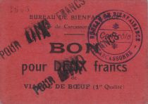 France 10 Francs Carcassonne Bon pour 10 Frs de viande de Boeuf