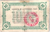 France 10 Francs Cattenieres Commune - 1915