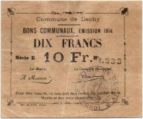 France 10 Francs Dechy City - 1914