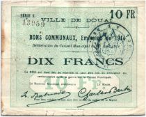 France 10 Francs Douai City - 1914