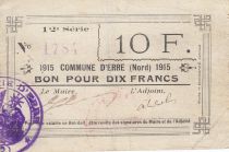 France 10 Francs Erre City - 1915