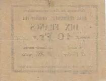 France 10 Francs Flers-En-Escrebieux City - 1914