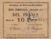 France 10 Francs Flers-En-Escrebieux City - 1914