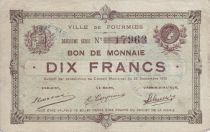 France 10 Francs Fourmies City - 1915