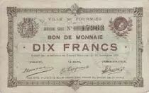 France 10 Francs Fourmies City - 1915
