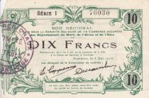 France 10 Francs Fourmies Ville - 1916
