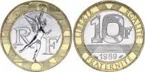France 10 Francs Génie 1989 - FDC Bimétal