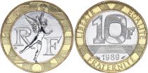 France 10 Francs Génie 1989 - FDC Bimétal