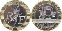 France 10 Francs Génie de la Bastille - 2001 Frappe BU